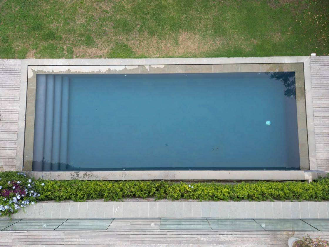 The heated infinity pool